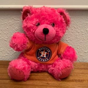 Houston Astros hot pink stuffed bear animal